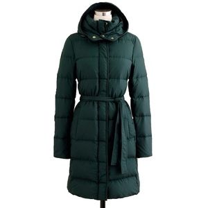 J.Crew Wintress Puffer Parka - Emerald Green